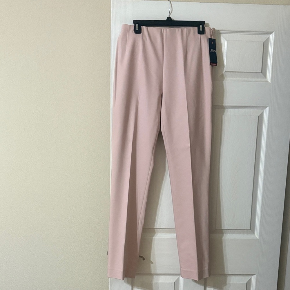 Chaps Pink Size 10 Super Stretch Pants, Long Length